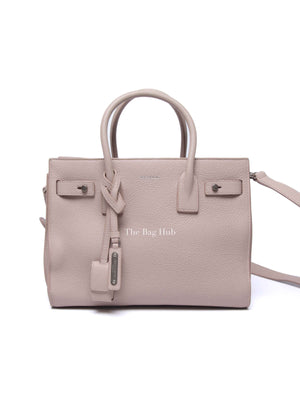 Saint Laurent Powder Pink Grained Calfskin Baby Sac De Jour Hand Bag
