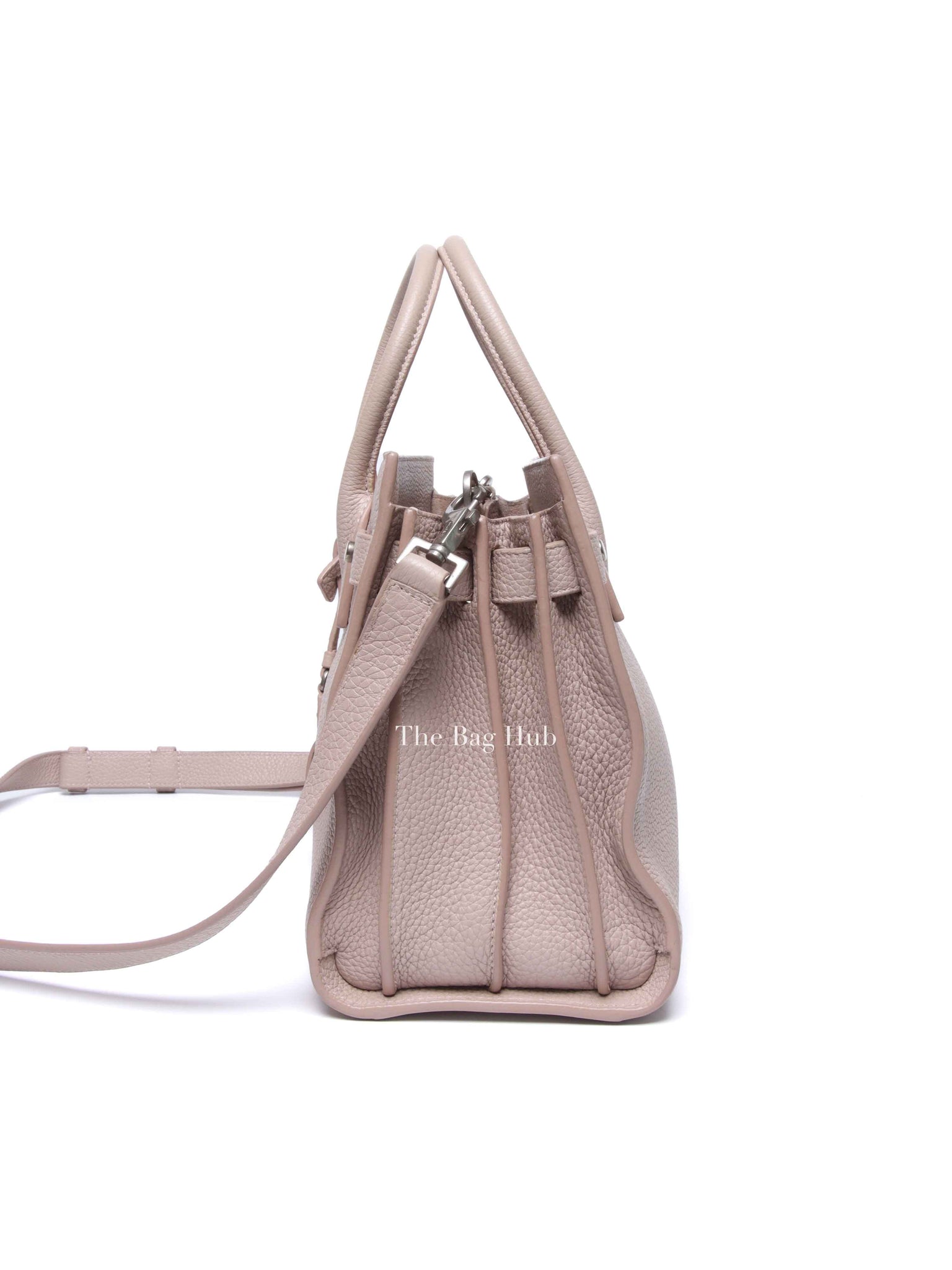 Saint Laurent Powder Pink Grained Calfskin Baby Sac De Jour Hand Bag