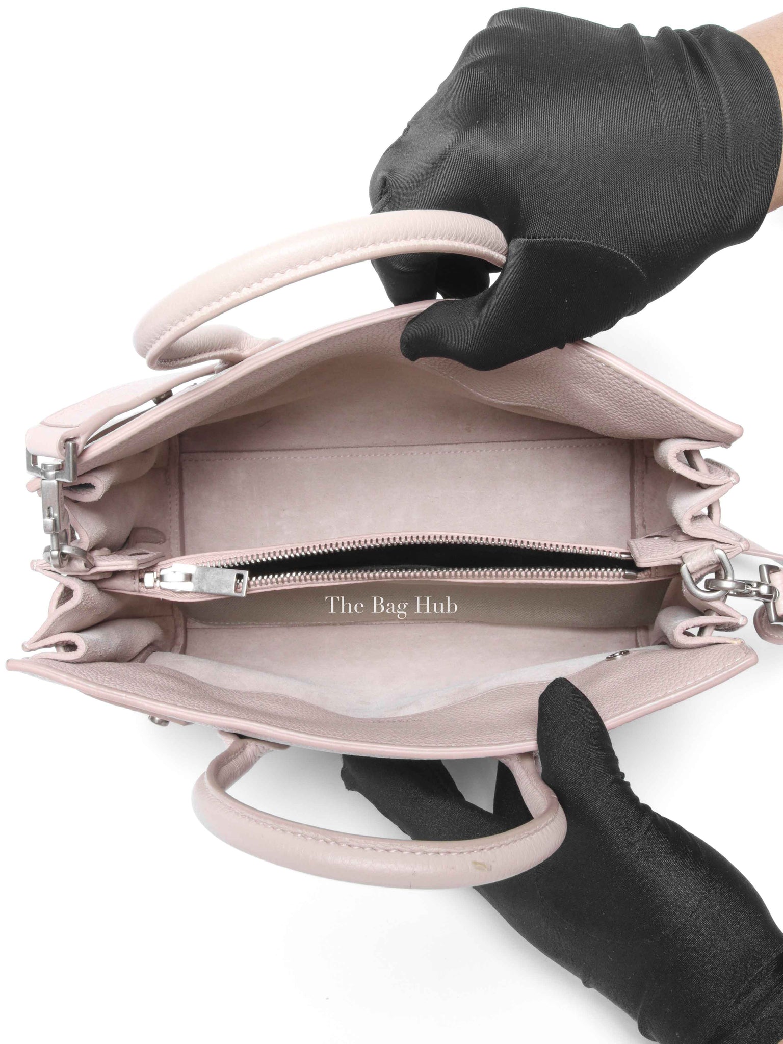 Saint Laurent Powder Pink Grained Calfskin Baby Sac De Jour Hand Bag