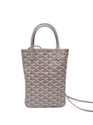 Goyard Khaki Grege Goyardine Poitiers Claire-Voie Tote Bag