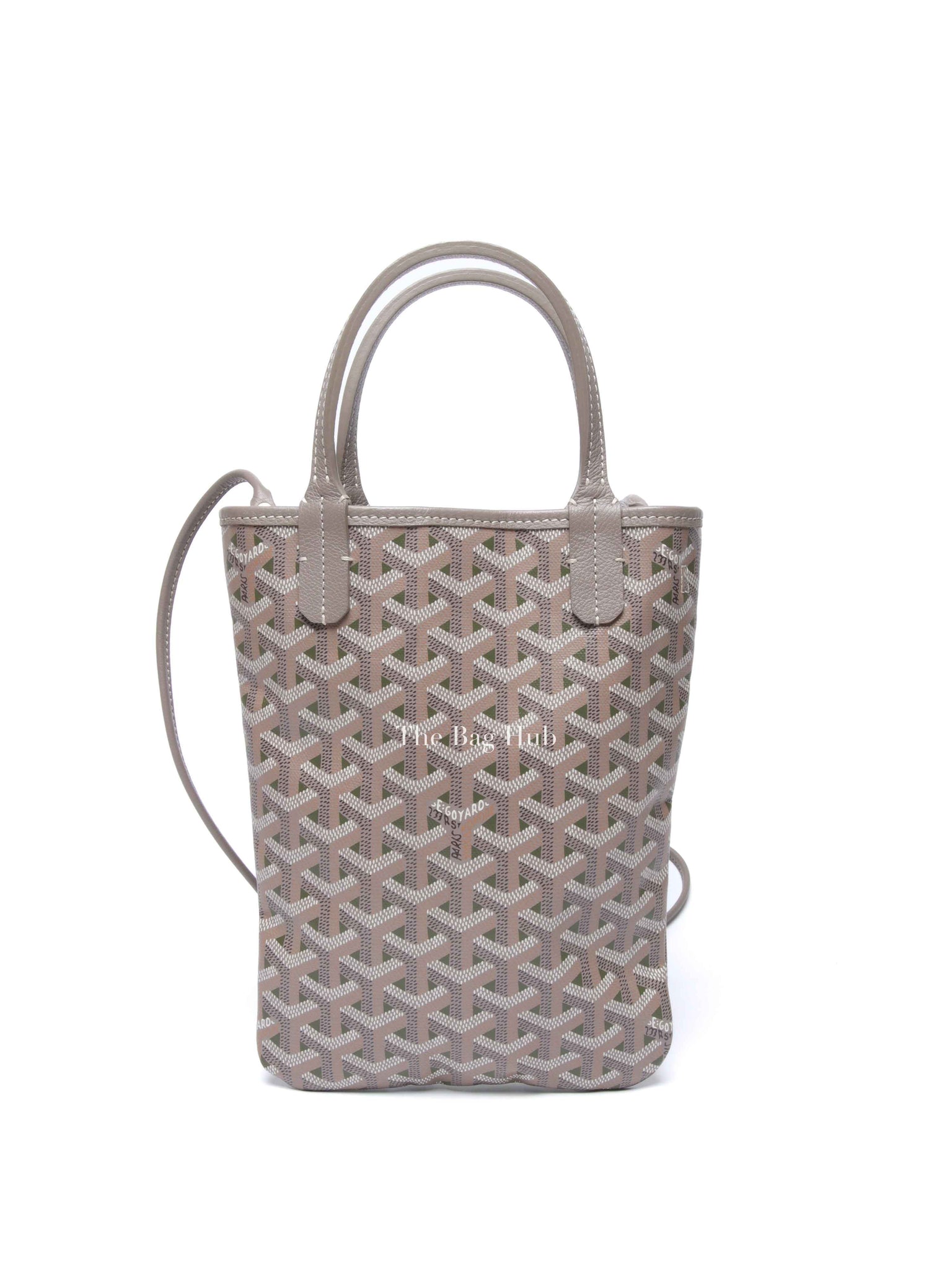 Goyard Khaki Grege Goyardine Poitiers Claire-Voie Tote Bag