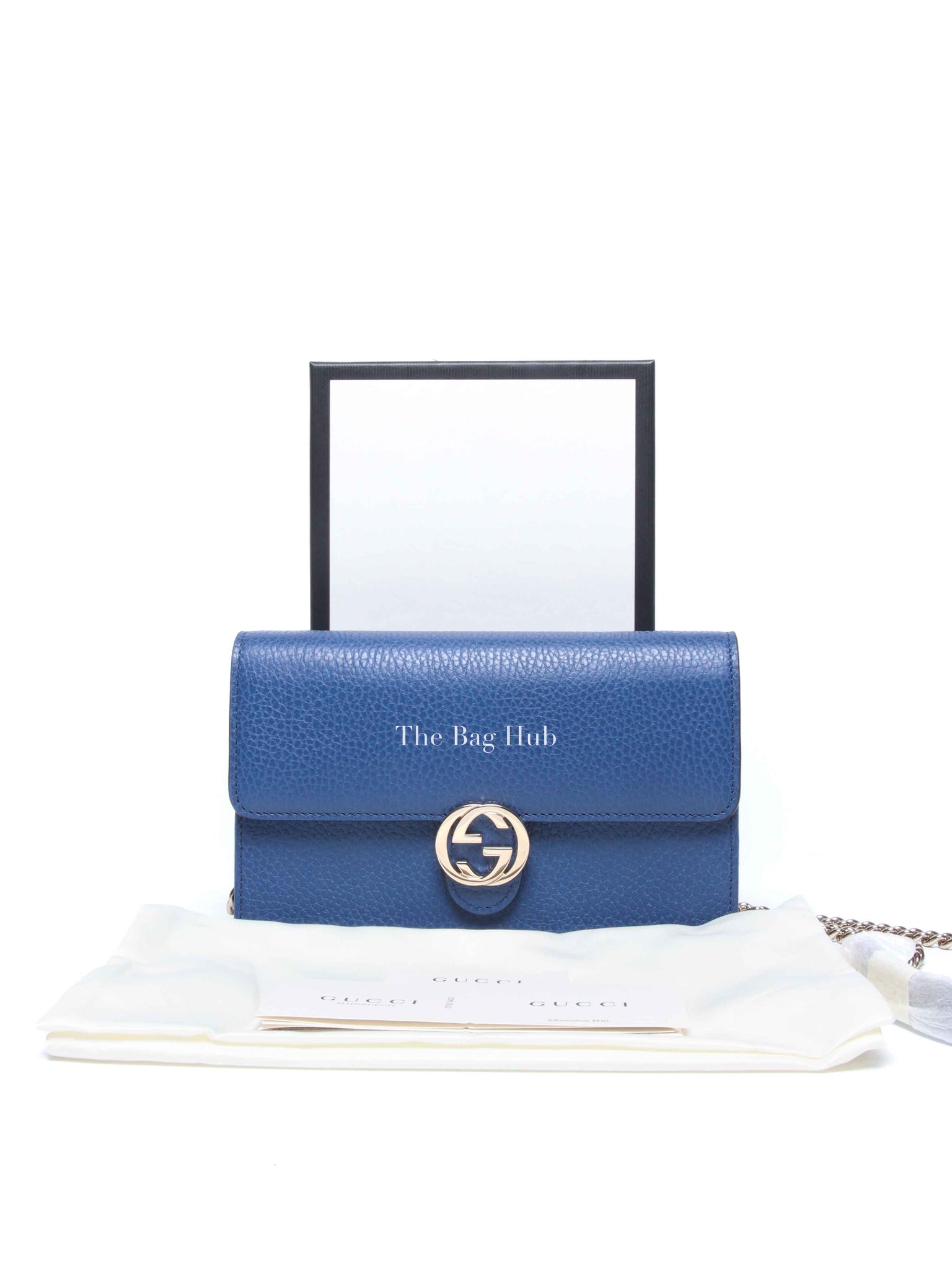 Gucci Caspian Leather Dollar Interlocking GG Wallet on Chain SHW