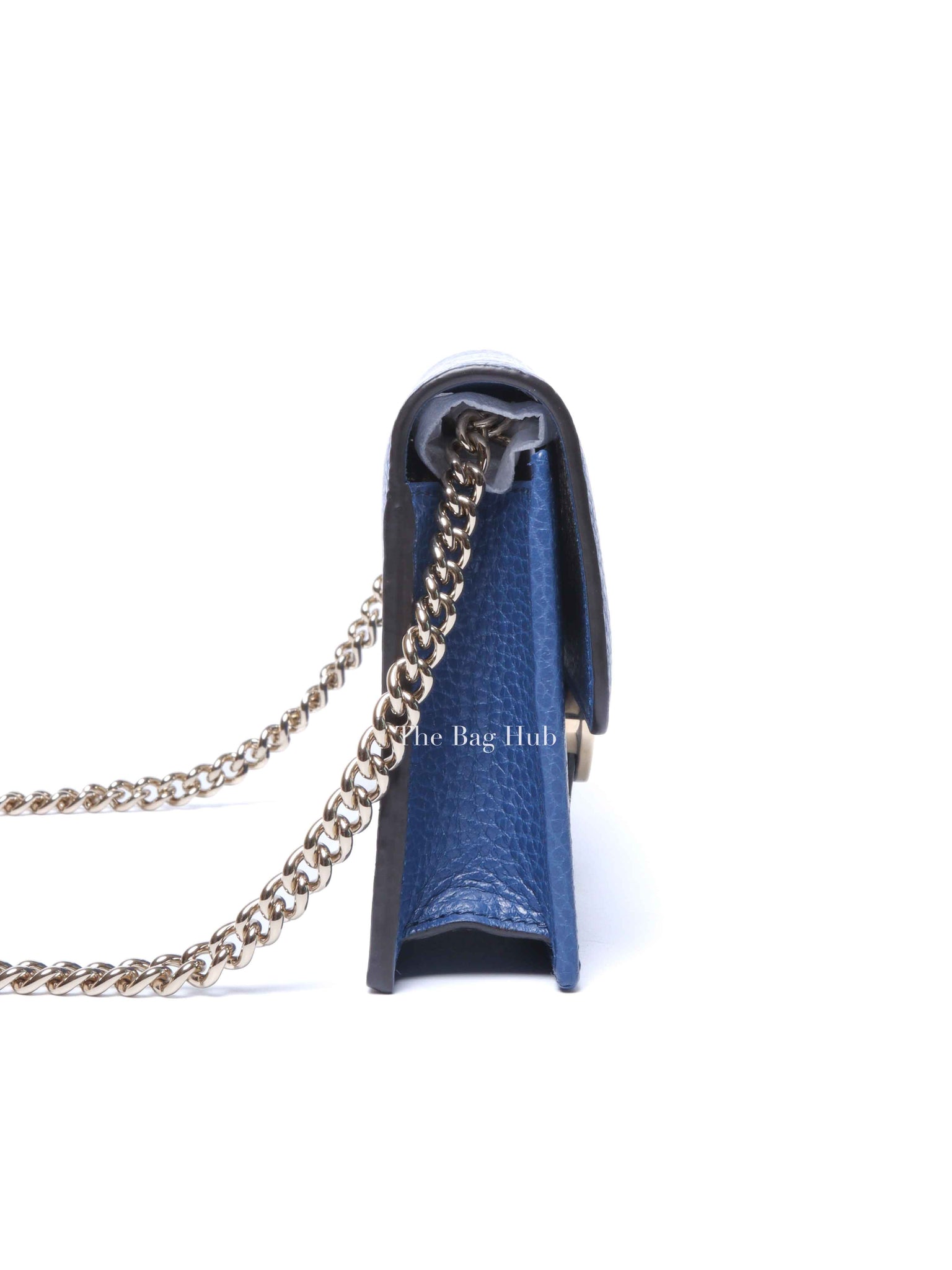 Gucci Caspian Leather Dollar Interlocking GG Wallet on Chain SHW