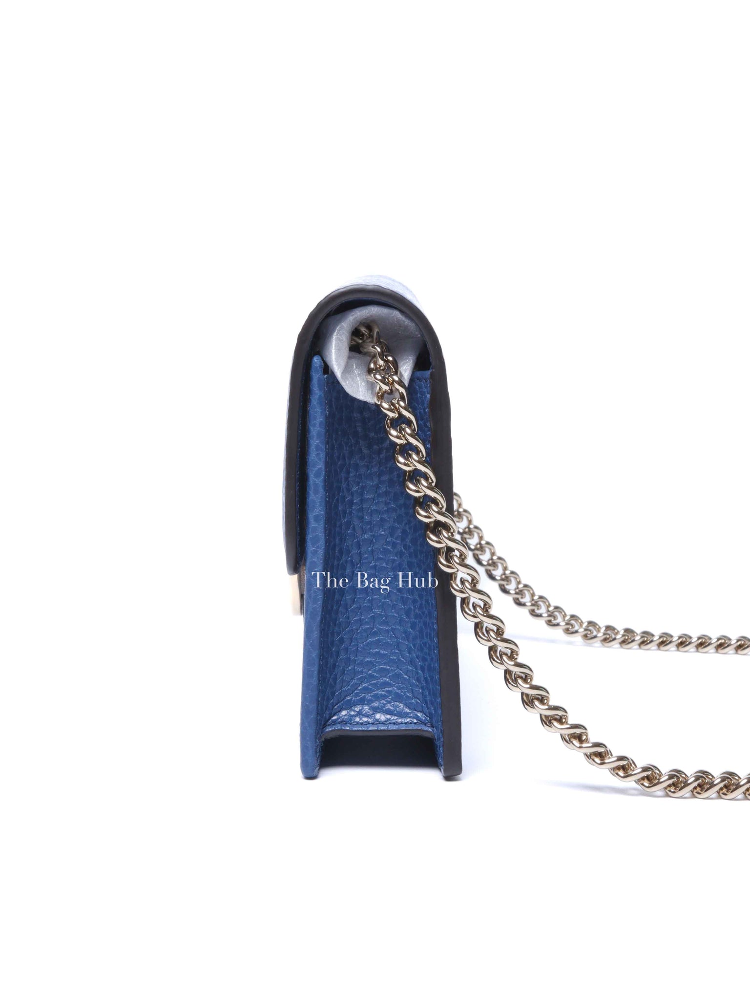 Gucci Caspian Leather Dollar Interlocking GG Wallet on Chain SHW