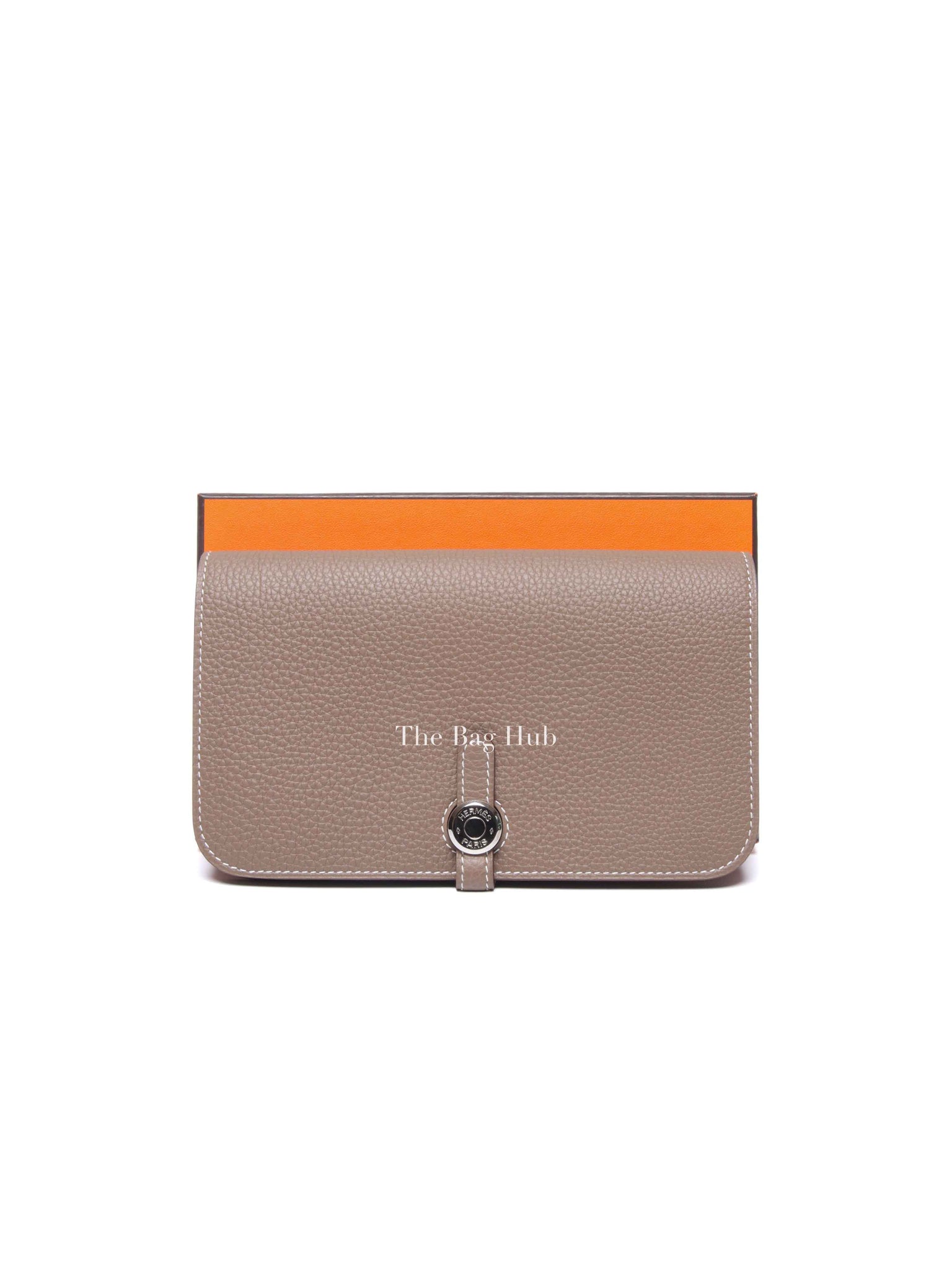 Hermes Etoupe Togo Leather Dogon Duo Wallet