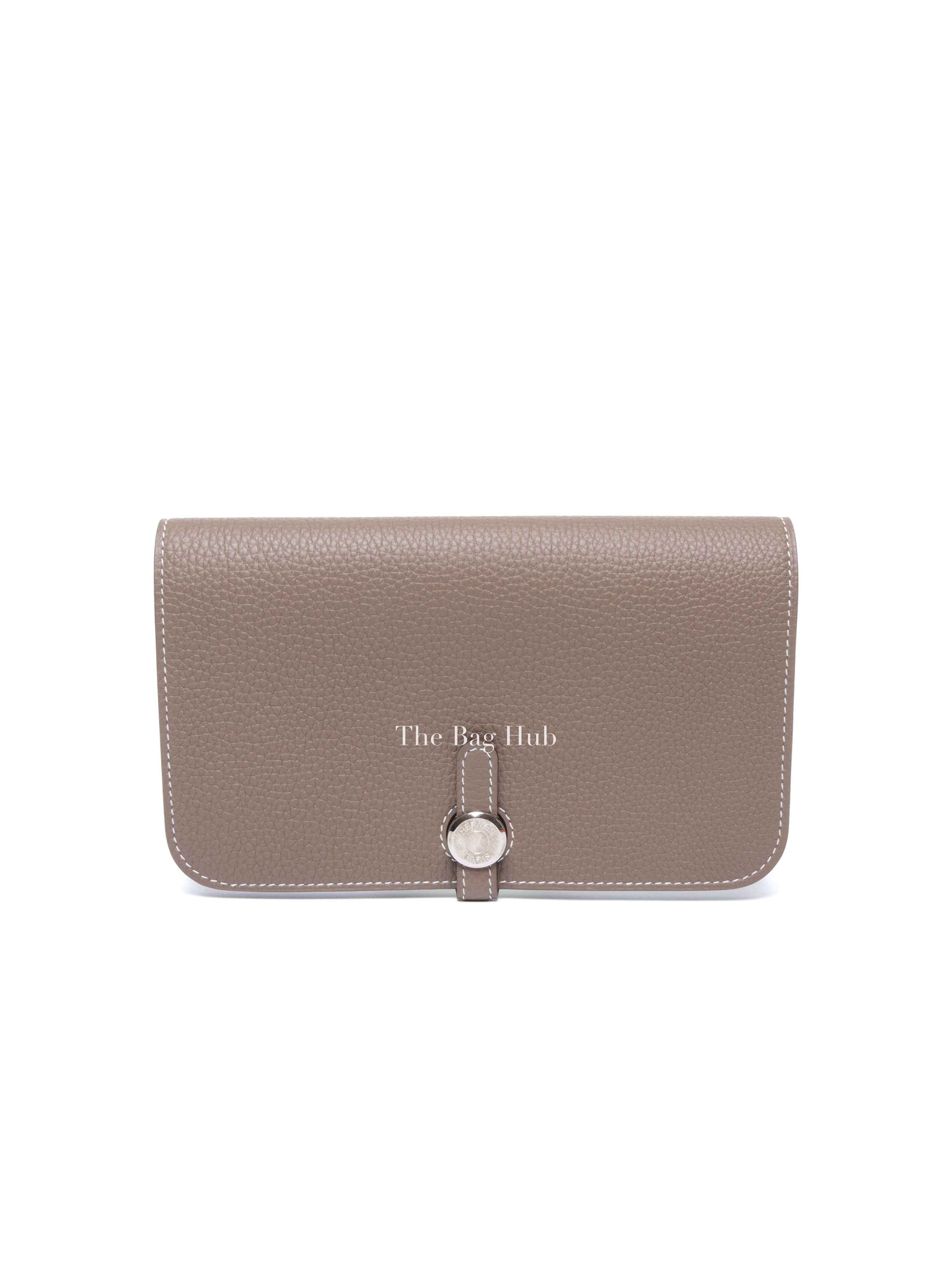 Hermes Etoupe Togo Leather Dogon Duo Wallet