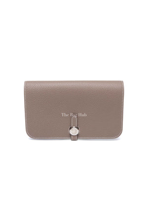 Hermes Etoupe Togo Leather Dogon Duo Wallet
