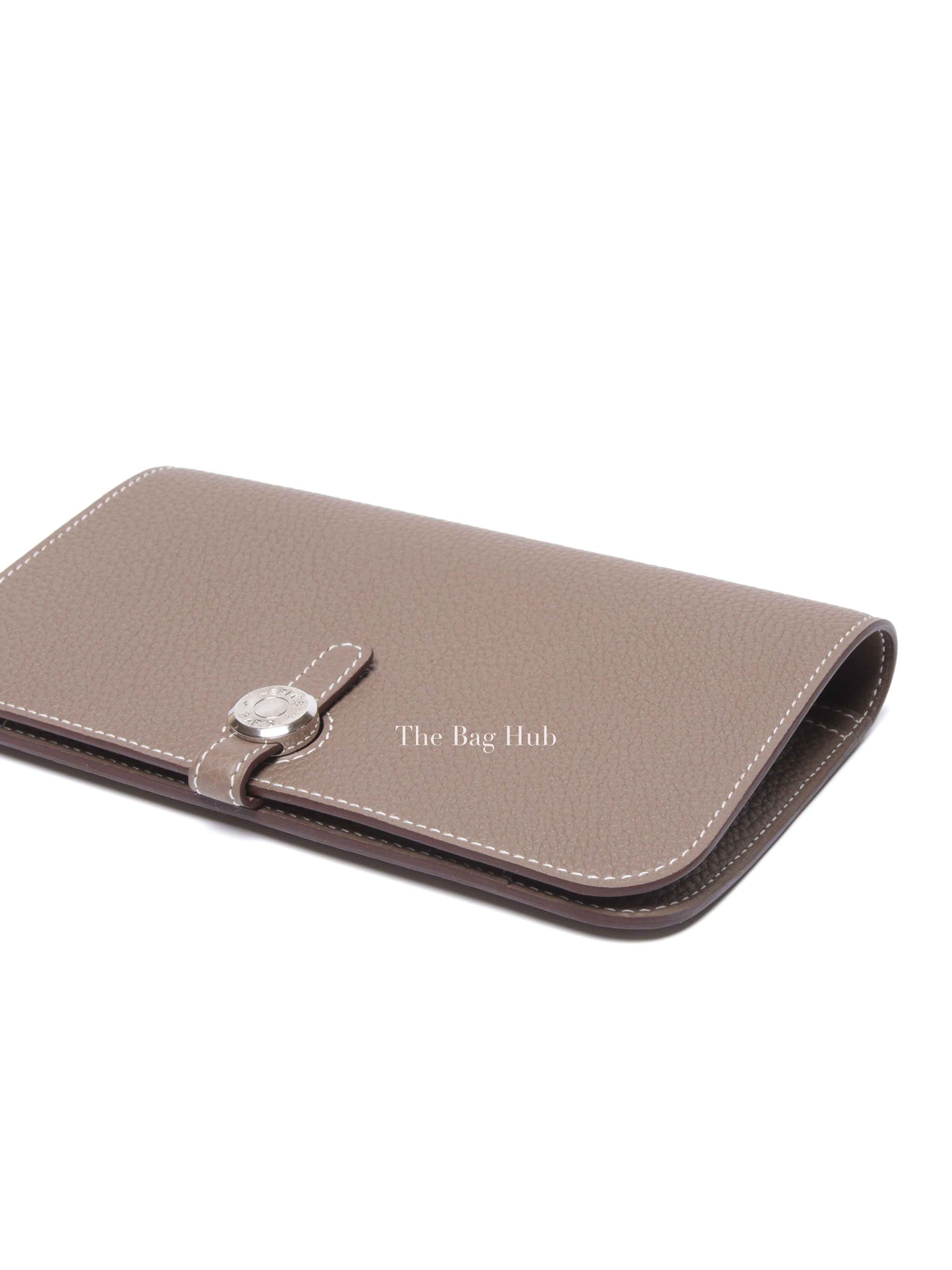 Hermes Etoupe Togo Leather Dogon Duo Wallet