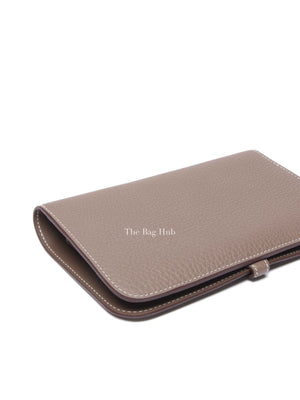 Hermes Etoupe Togo Leather Dogon Duo Wallet