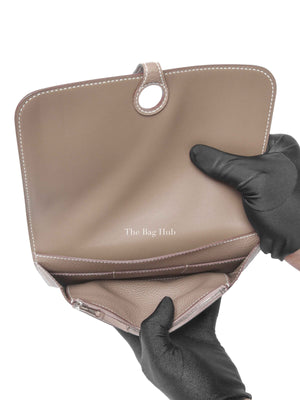 Hermes Etoupe Togo Leather Dogon Duo Wallet