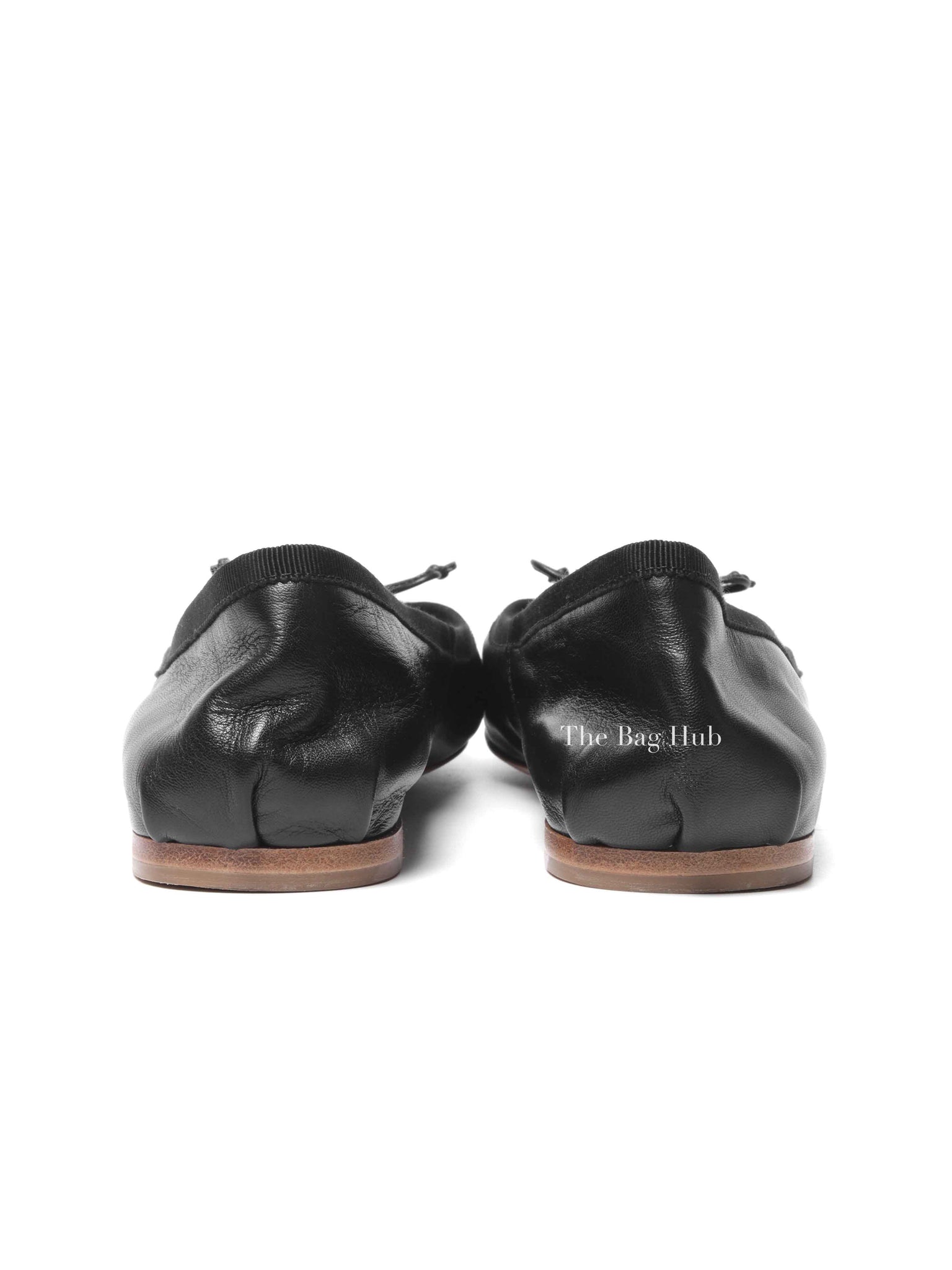 Miu Miu Black Leather Ballerinas Size 38.5