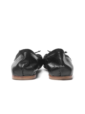 Miu Miu Black Leather Ballerinas Size 38.5