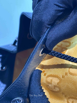 Gucci Yellow Econyl Nylon Monogram Off The Grid Drawstring Bucket Backpack