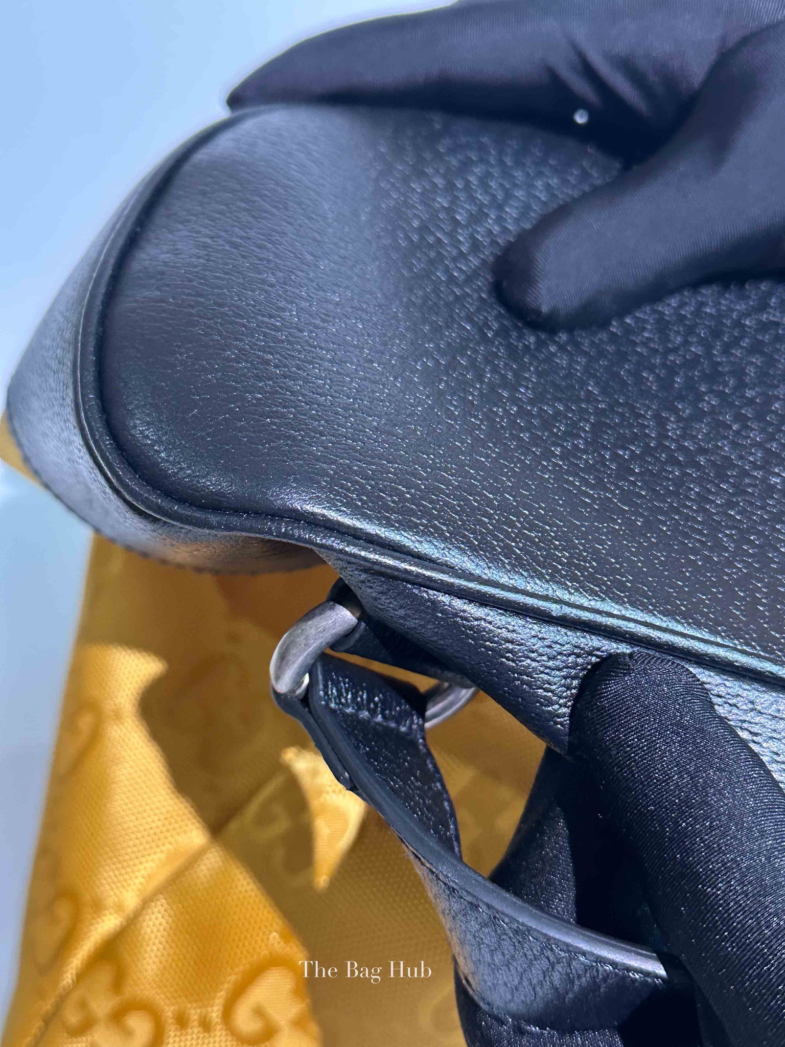 Gucci Yellow Econyl Nylon Monogram Off The Grid Drawstring Bucket Backpack