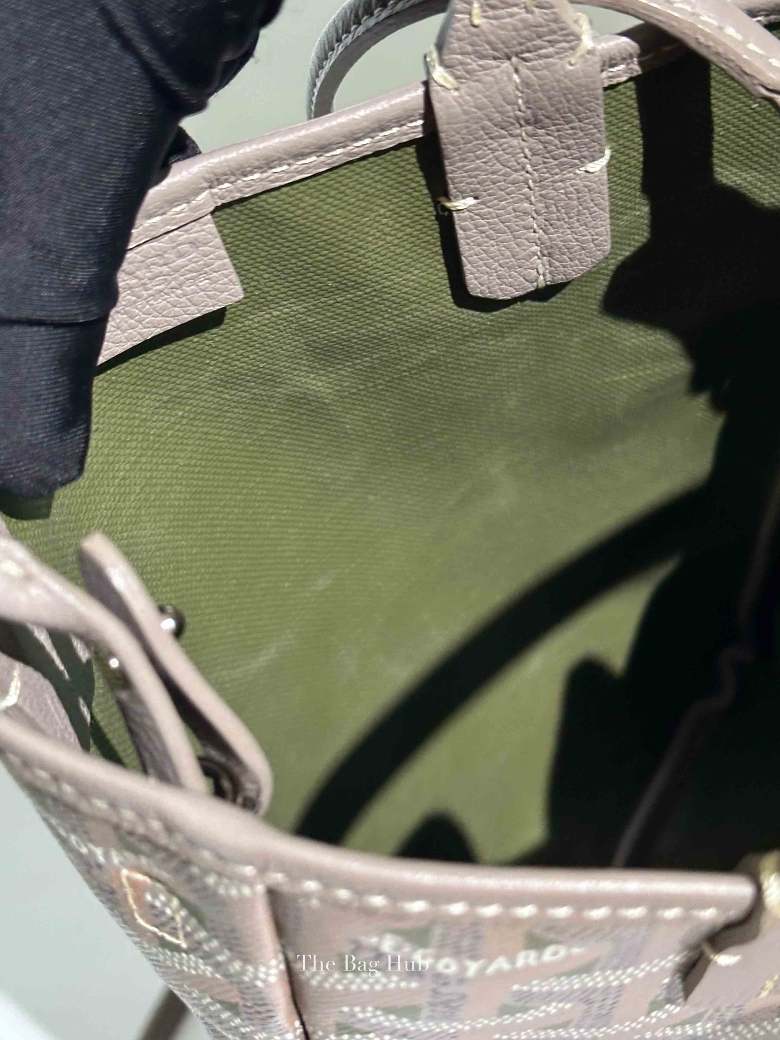 Goyard Khaki Grege Goyardine Poitiers Claire-Voie Tote Bag