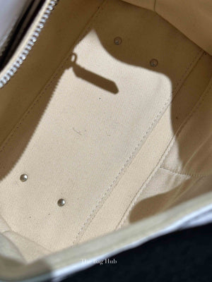 Valentino White Quilted Leather VLTN Candystud Top Handle Bag