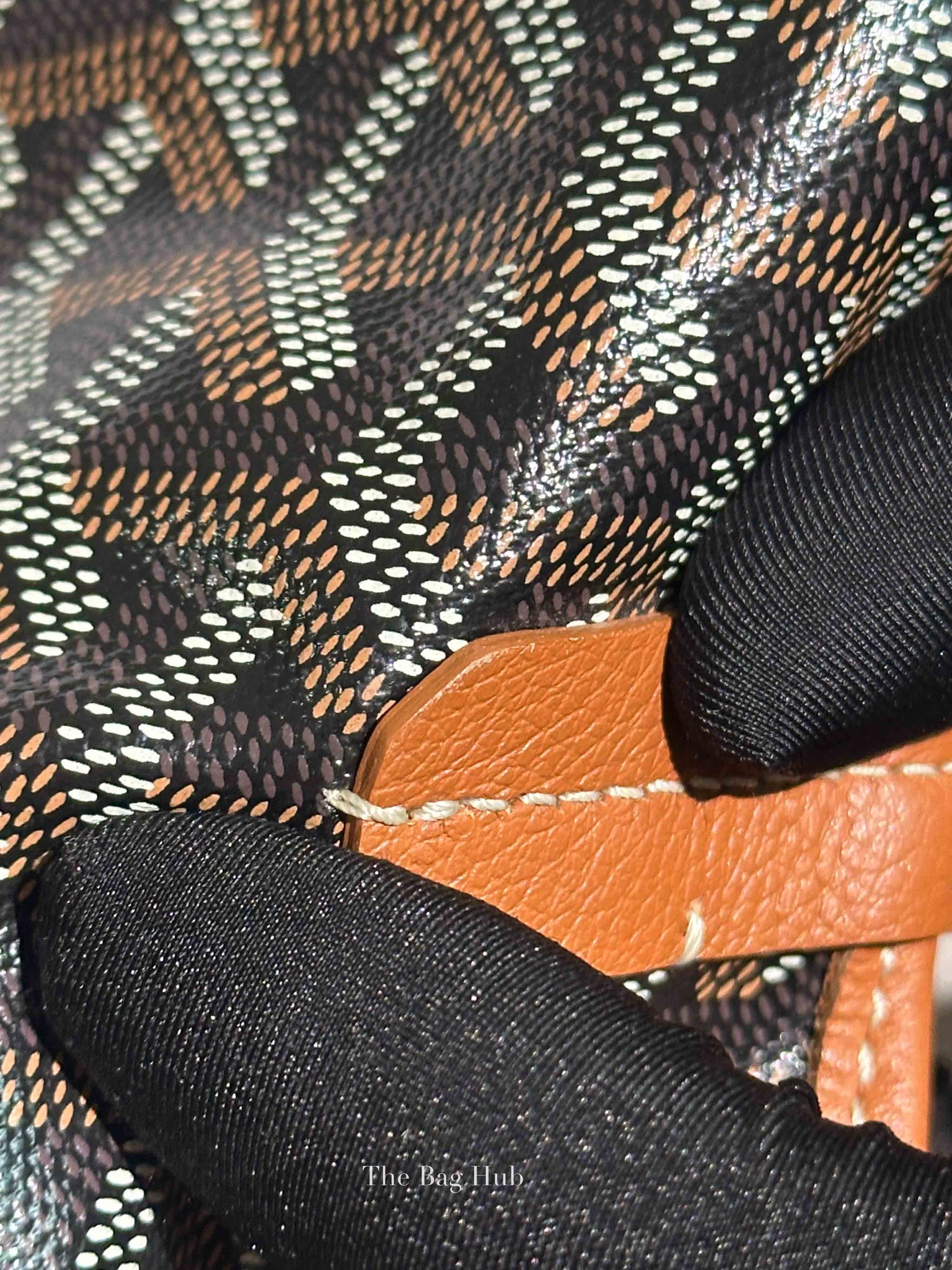 Goyard Black/Tan Canvas St. Louis PM Tote Bag