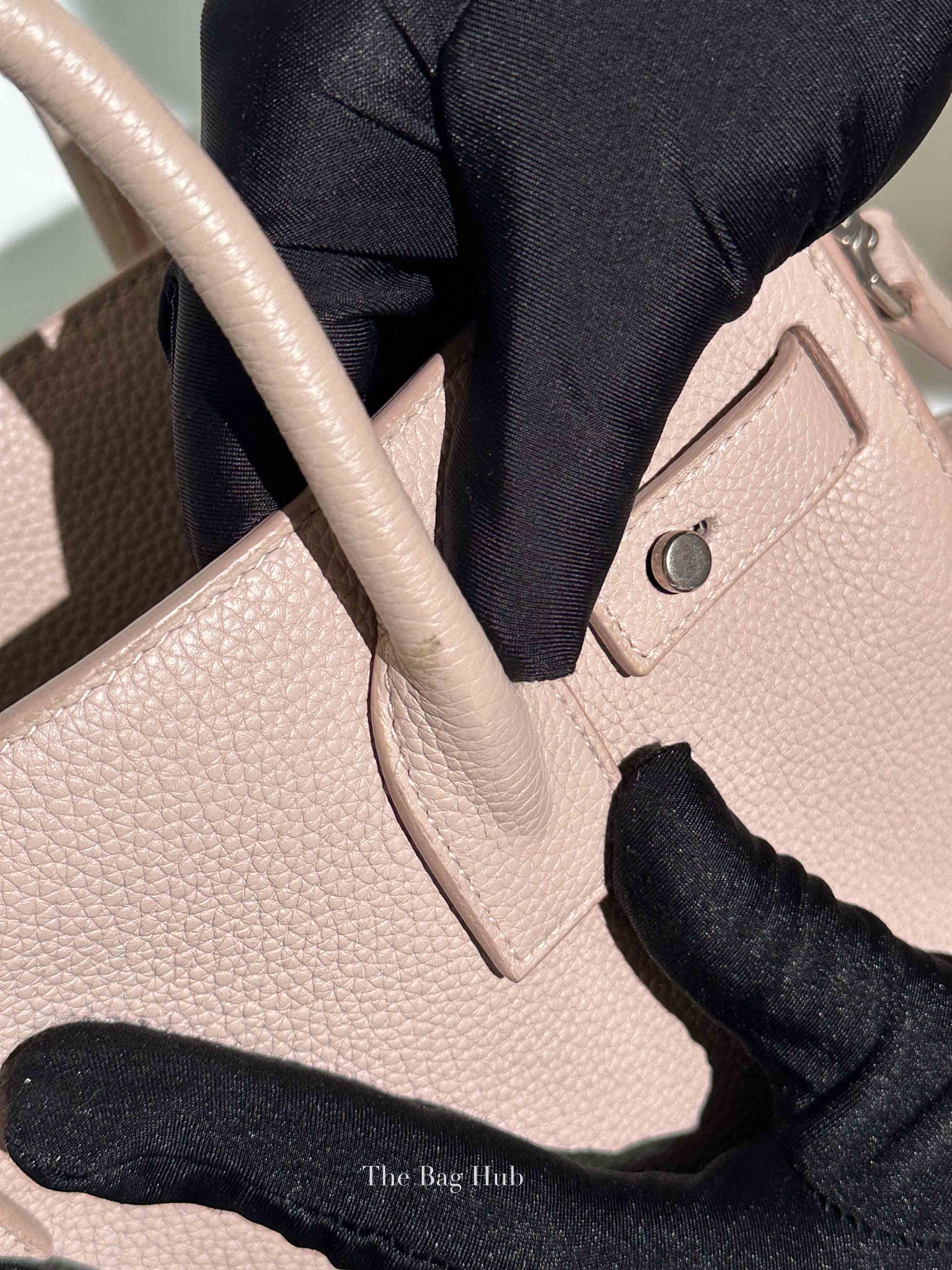 Saint Laurent Powder Pink Grained Calfskin Baby Sac De Jour Hand Bag