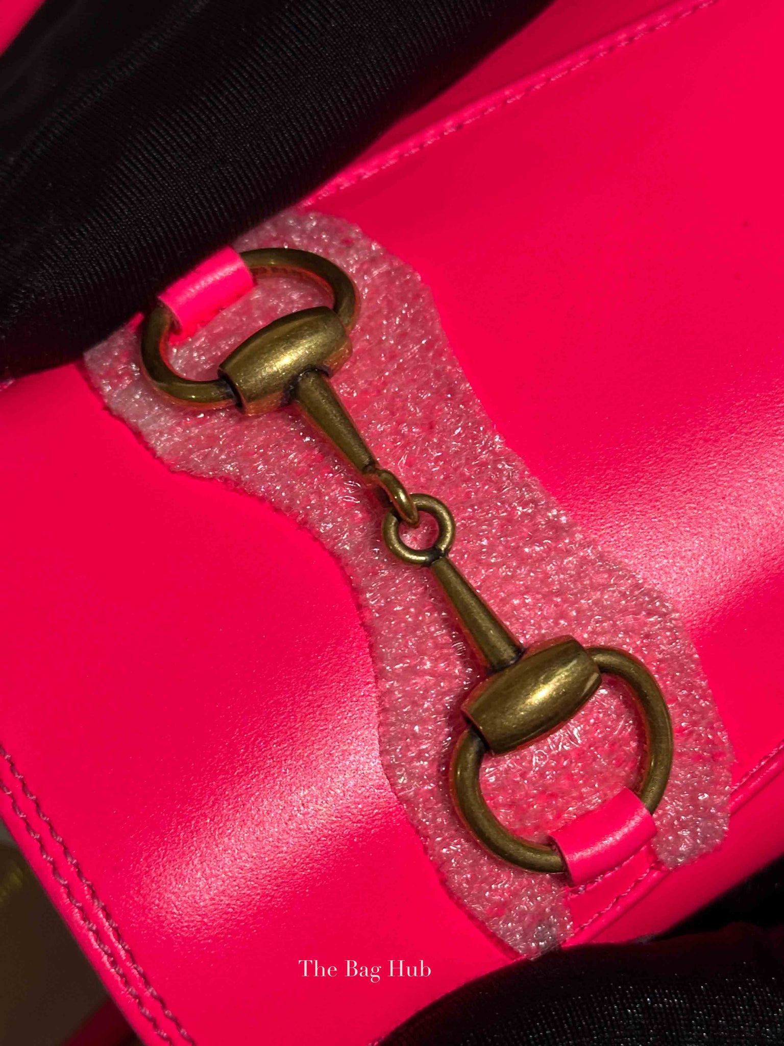 Gucci Fuxia Fluo Calfskin Womens Princetown Mules Size 37