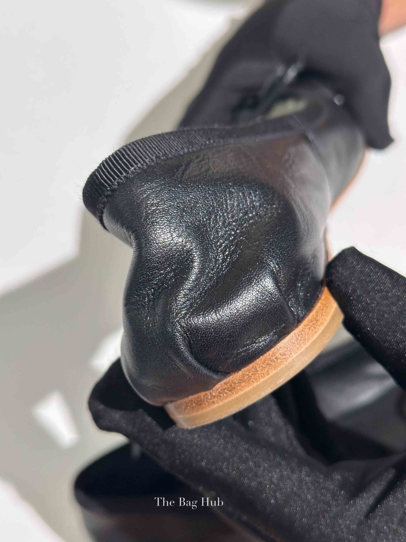 Miu Miu Black Leather Ballerinas Size 38.5