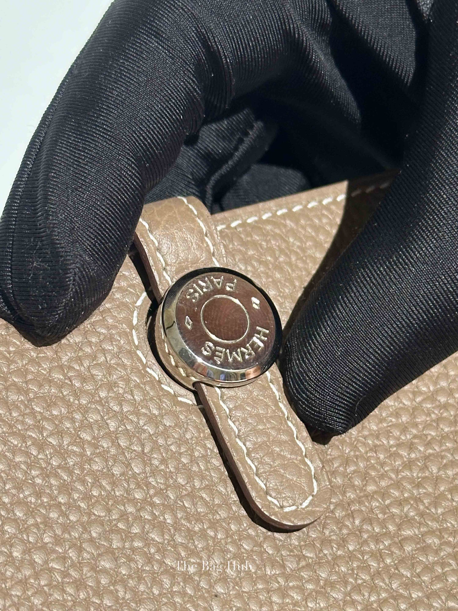 Hermes Etoupe Togo Leather Dogon Duo Wallet