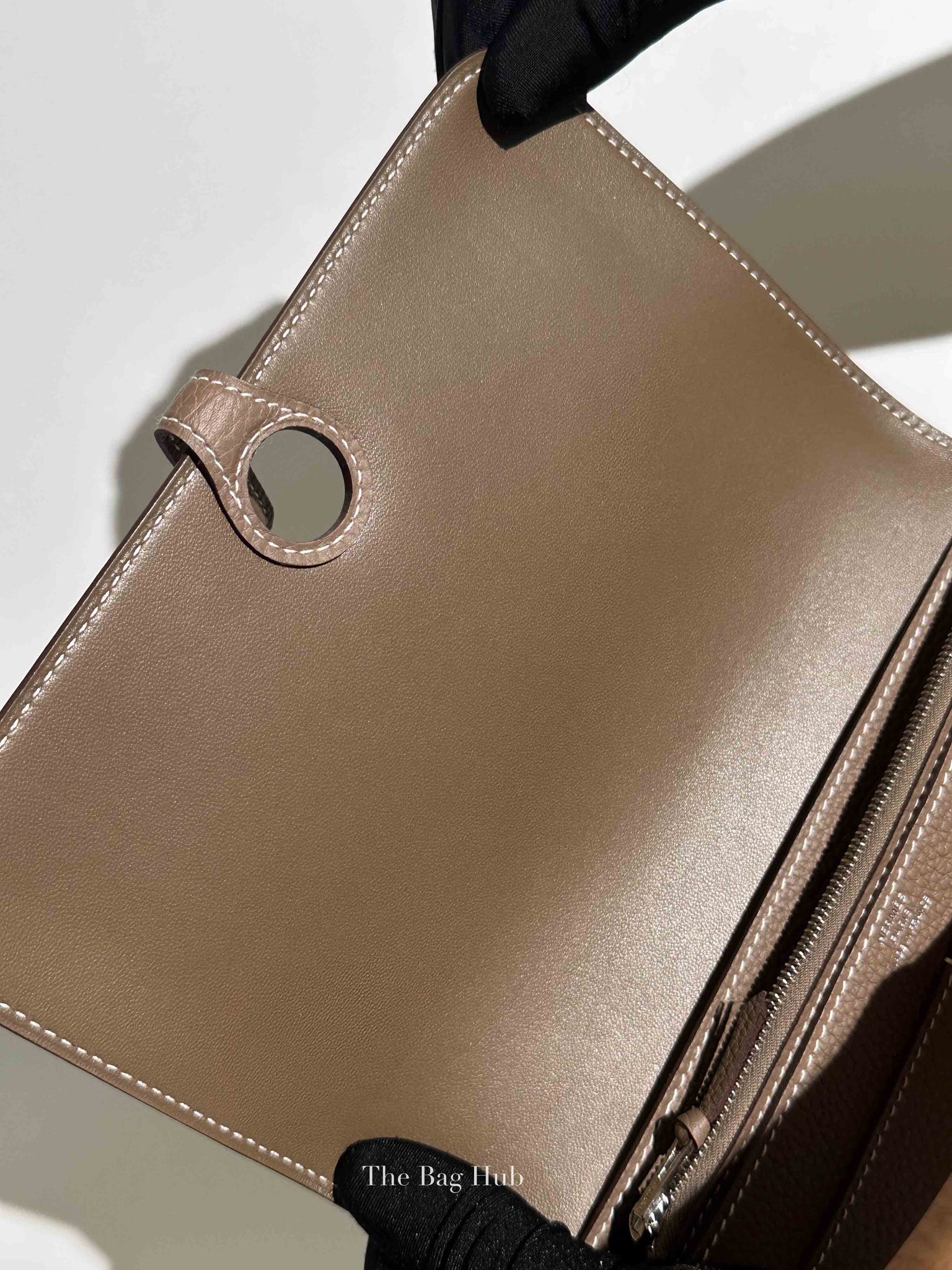 Hermes Etoupe Togo Leather Dogon Duo Wallet