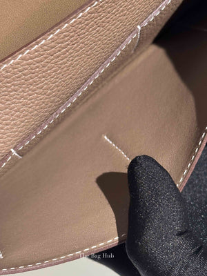 Hermes Etoupe Togo Leather Dogon Duo Wallet