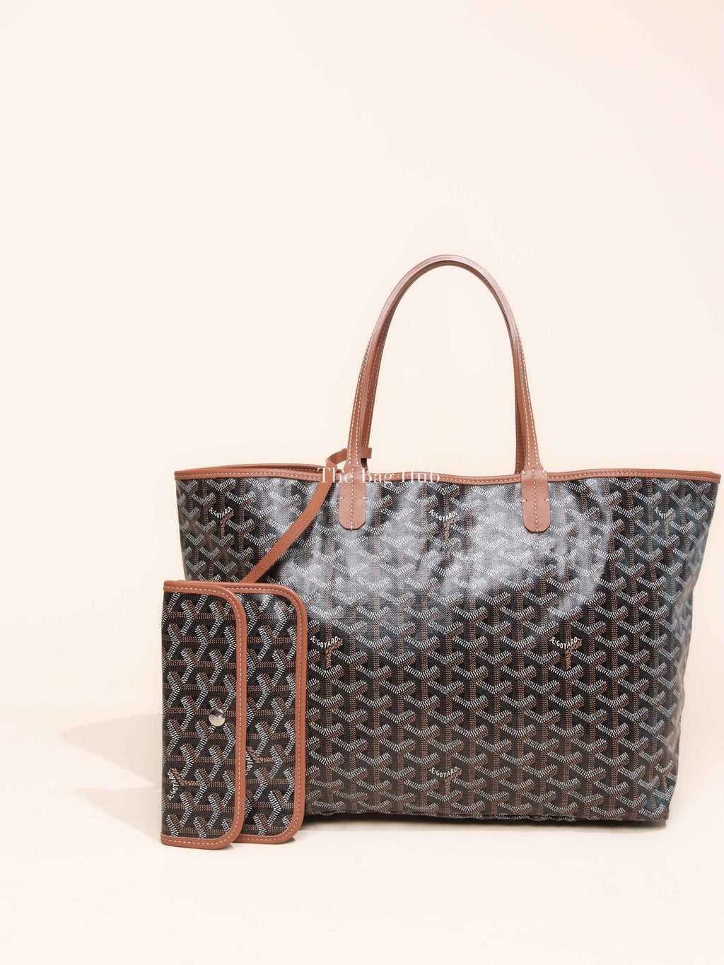 Goyard Black/Tan Canvas St. Louis PM Tote Bag