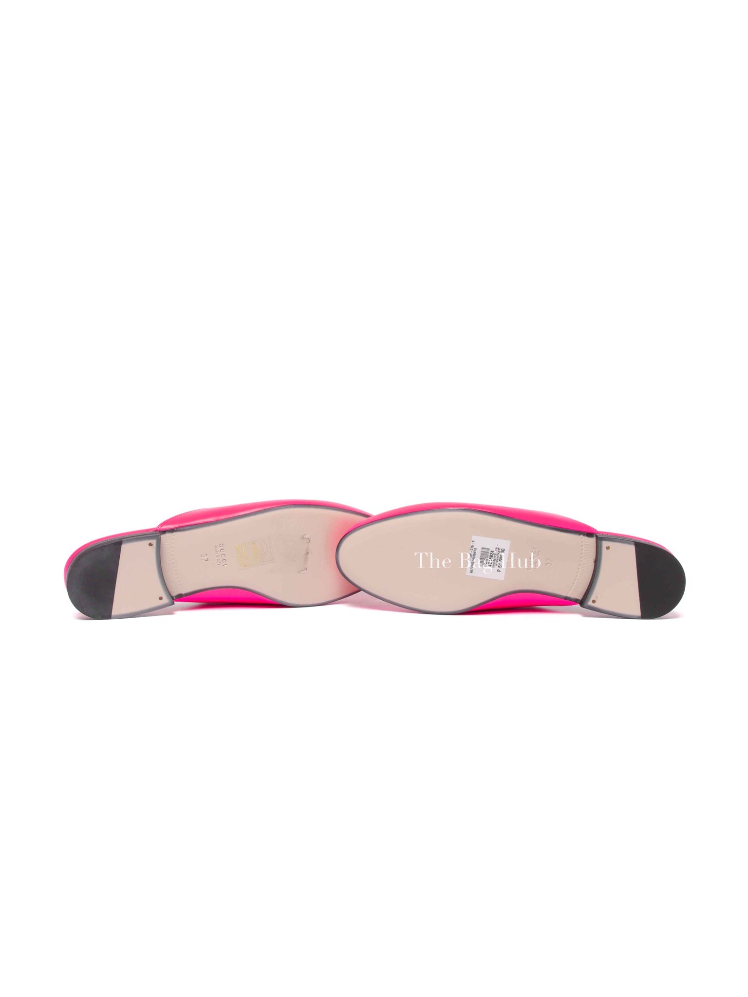 Gucci Fuxia Fluo Calfskin Womens Princetown Mules Size 37
