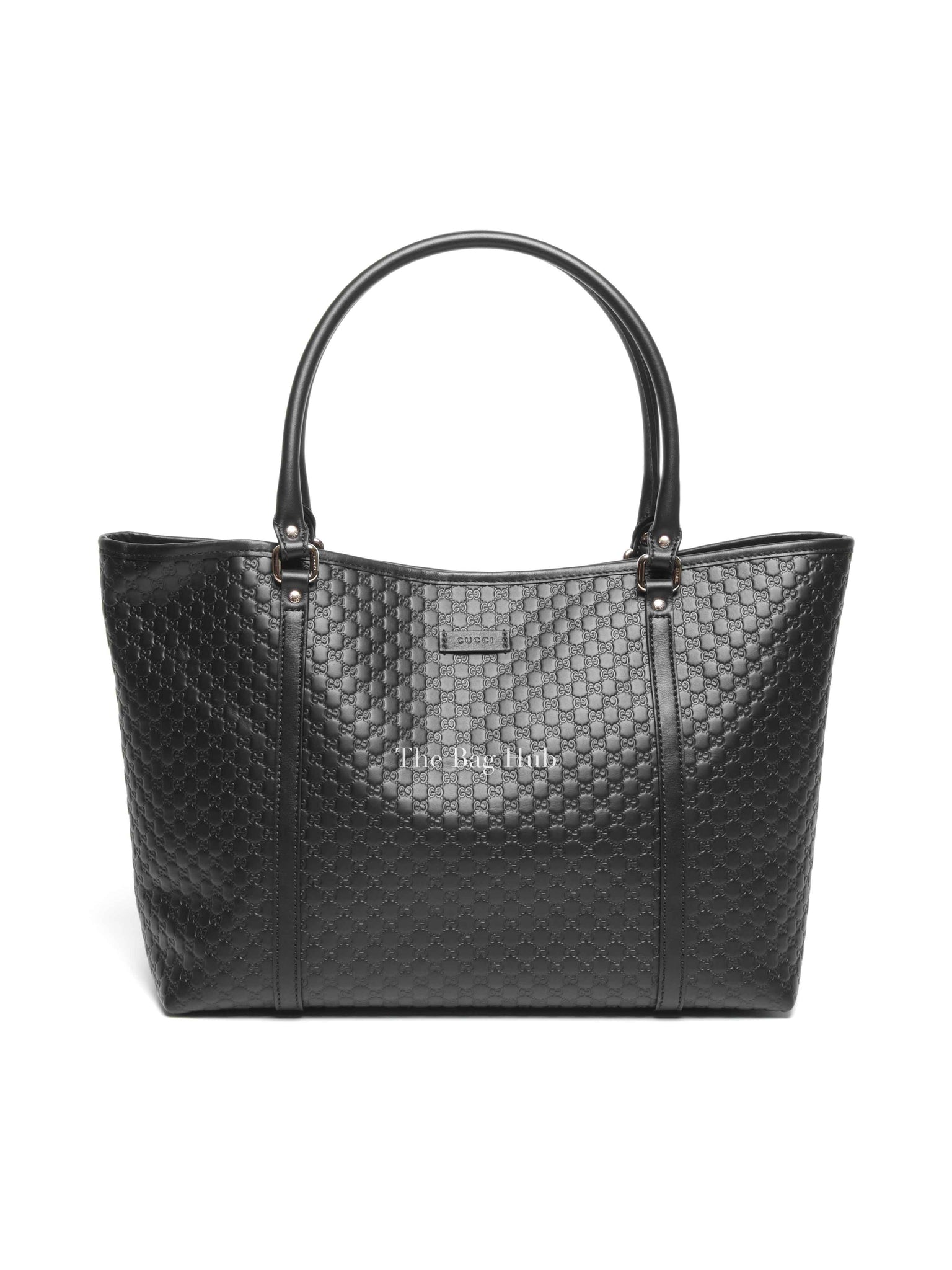 Gucci Black Microguccisima Leather Joy Medium Tote Bag