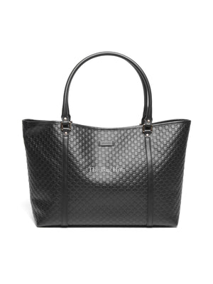 Gucci Black Microguccisima Leather Joy Medium Tote Bag