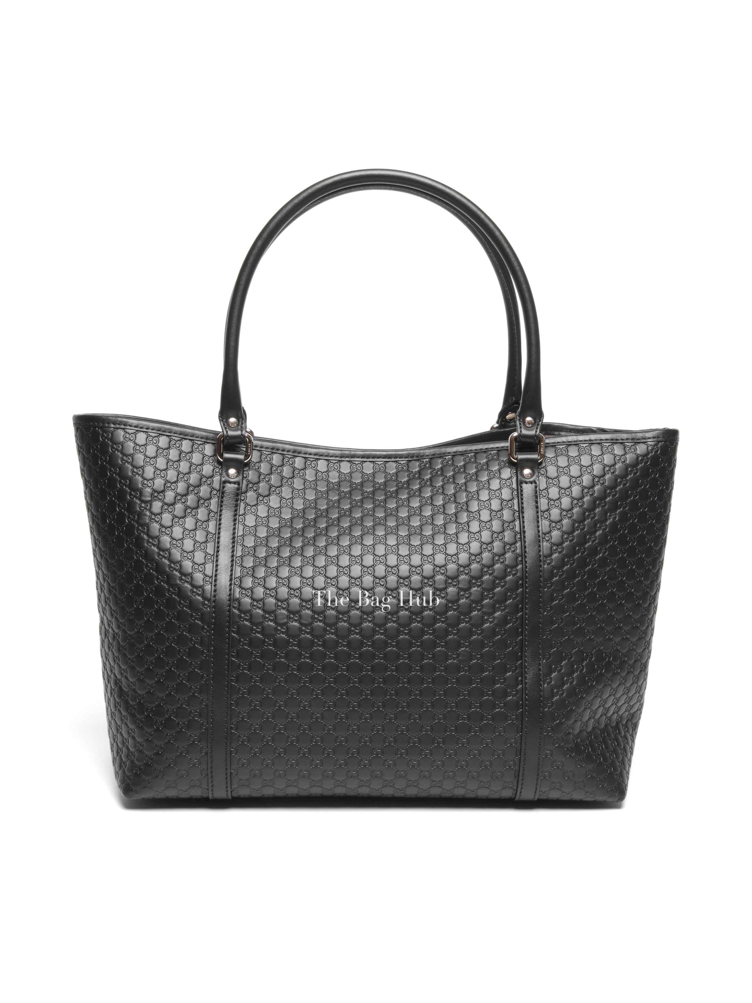 Gucci Black Microguccisima Leather Joy Medium Tote Bag