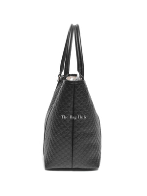 Gucci Black Microguccisima Leather Joy Medium Tote Bag