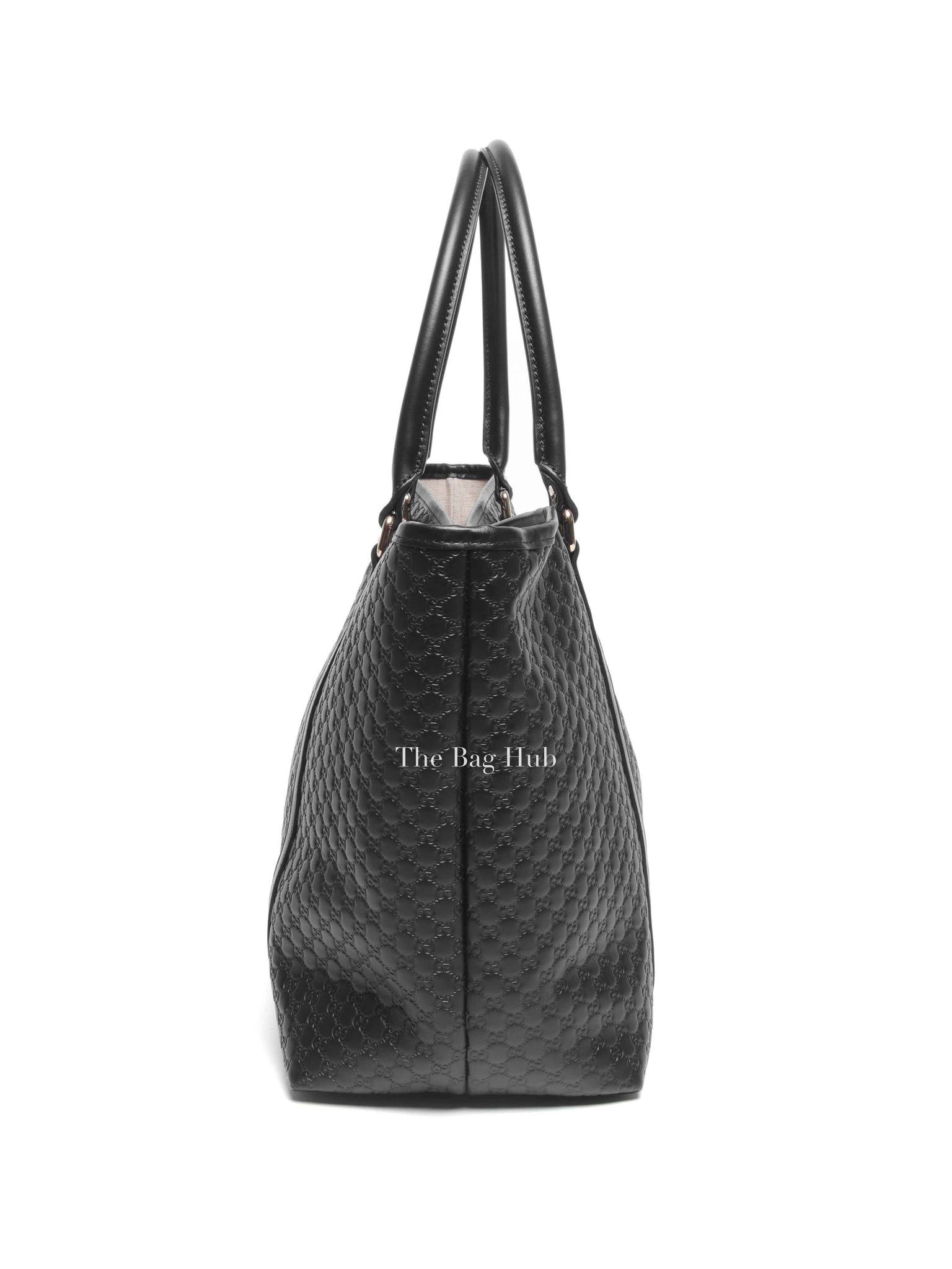 Gucci Black Microguccisima Leather Joy Medium Tote Bag