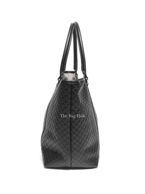 Gucci Black Microguccisima Leather Joy Medium Tote Bag