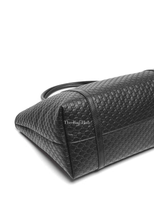 Gucci Black Microguccisima Leather Joy Medium Tote Bag