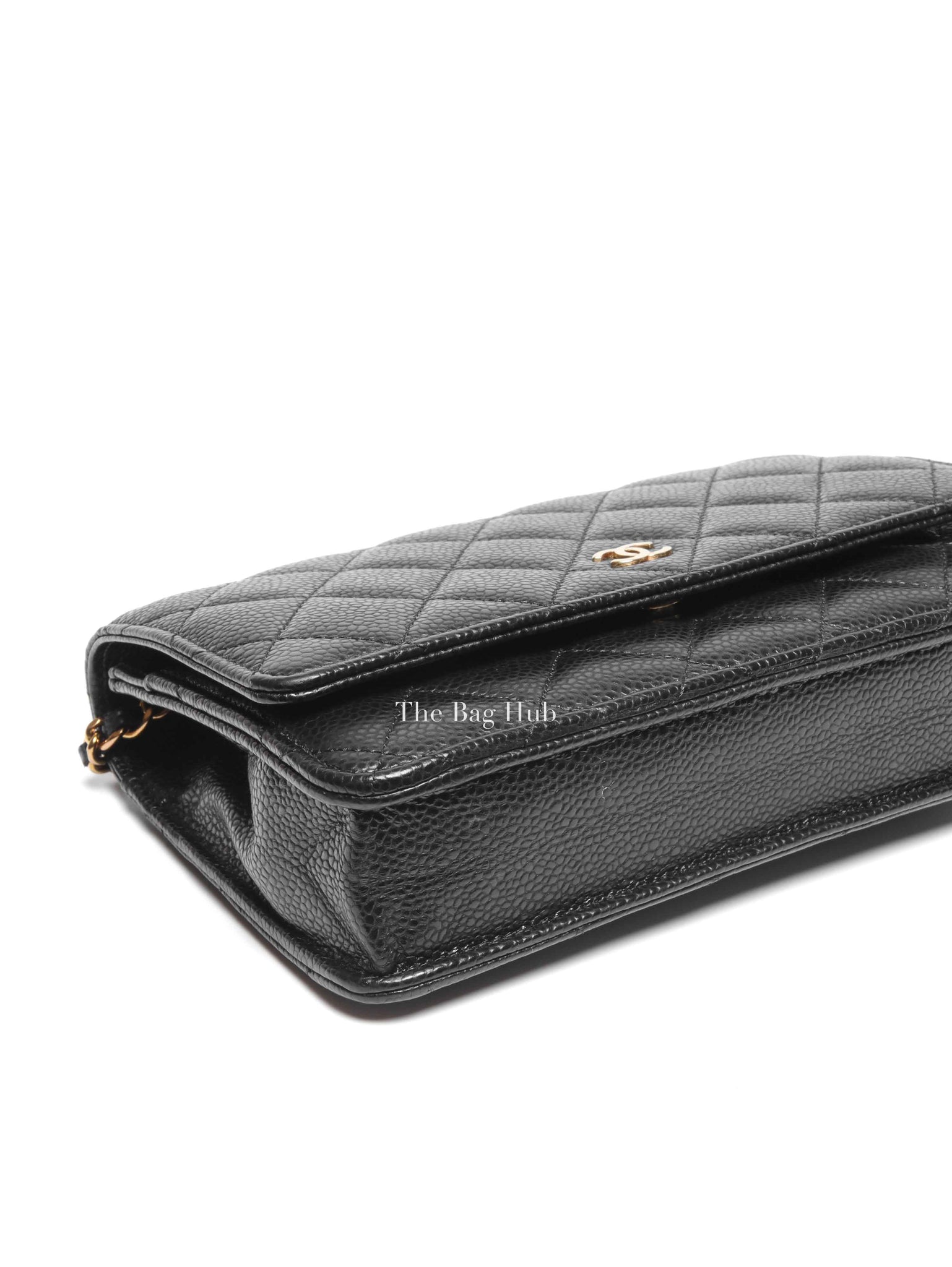 Chanel Black Caviar Quilted Wallet on Chain GHW