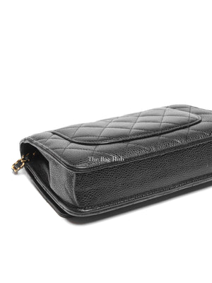 Chanel Black Caviar Quilted Wallet on Chain GHW