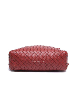Bottega Veneta Red Intrecciato Leather Nodini Crossbody Bag