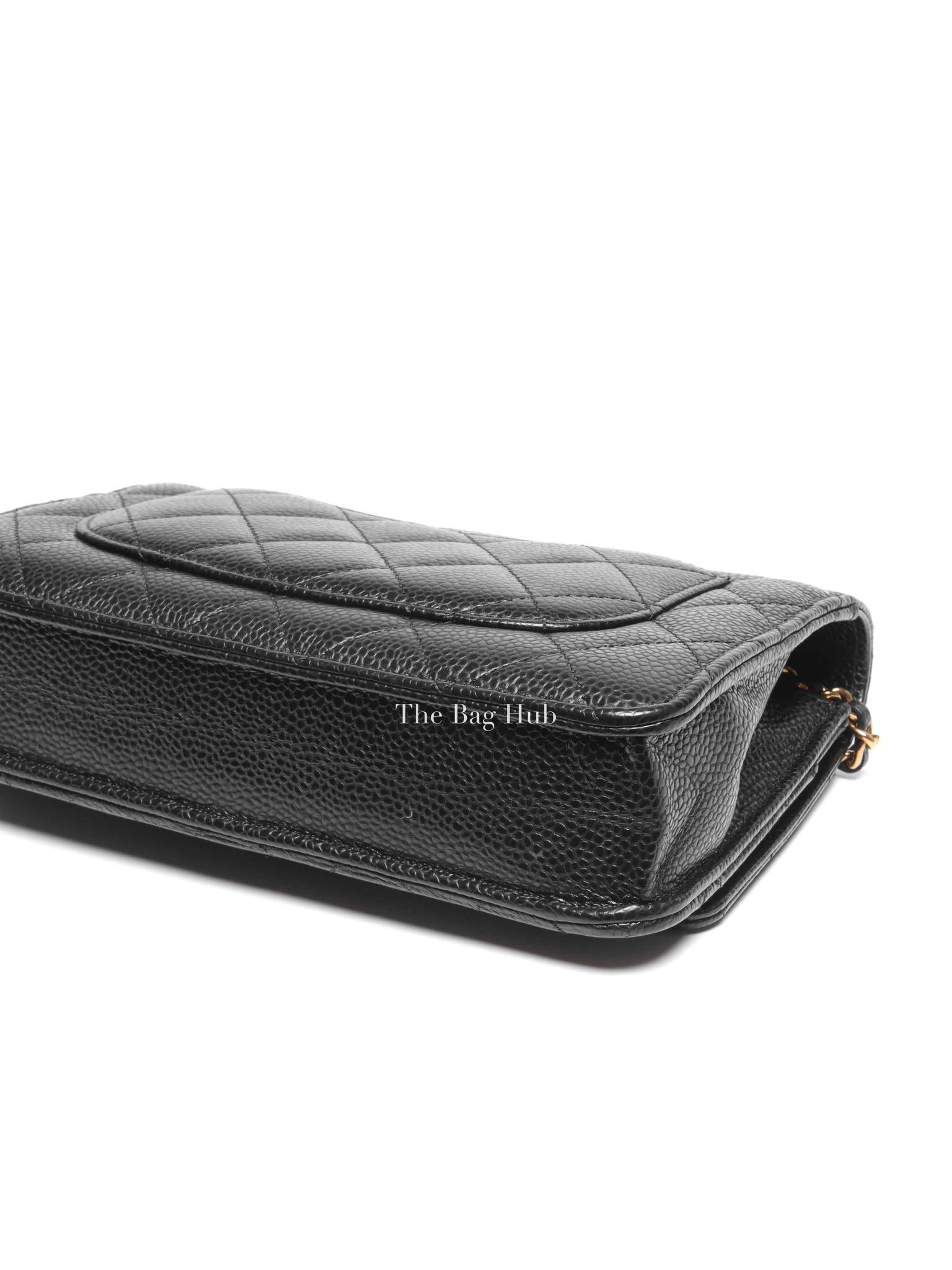 Chanel Black Caviar Quilted Wallet on Chain GHW