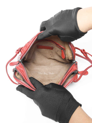 Bottega Veneta Red Intrecciato Leather Nodini Crossbody Bag