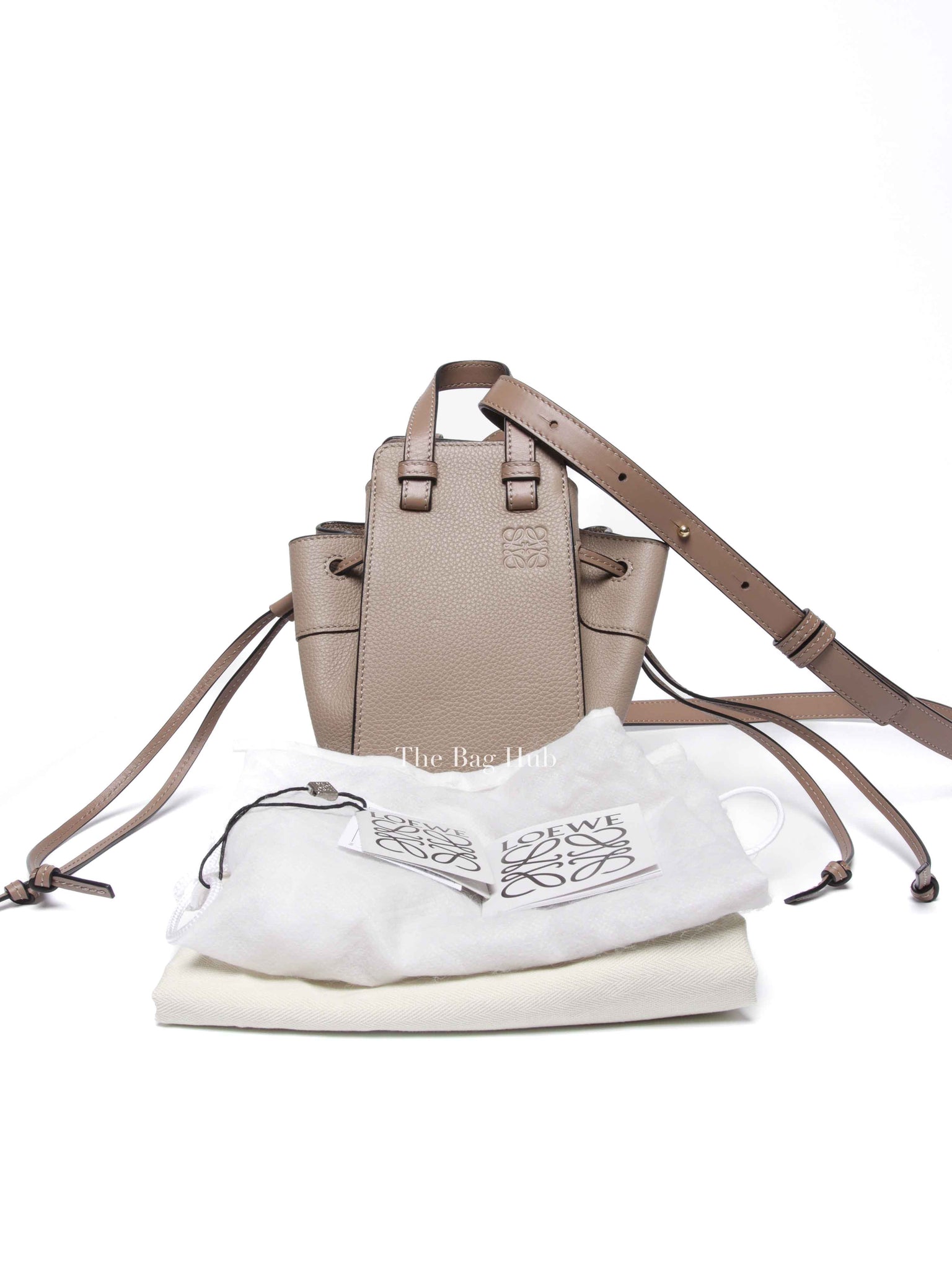 Loewe Sand Grained Leather Hammock Drawstring Mini Bag