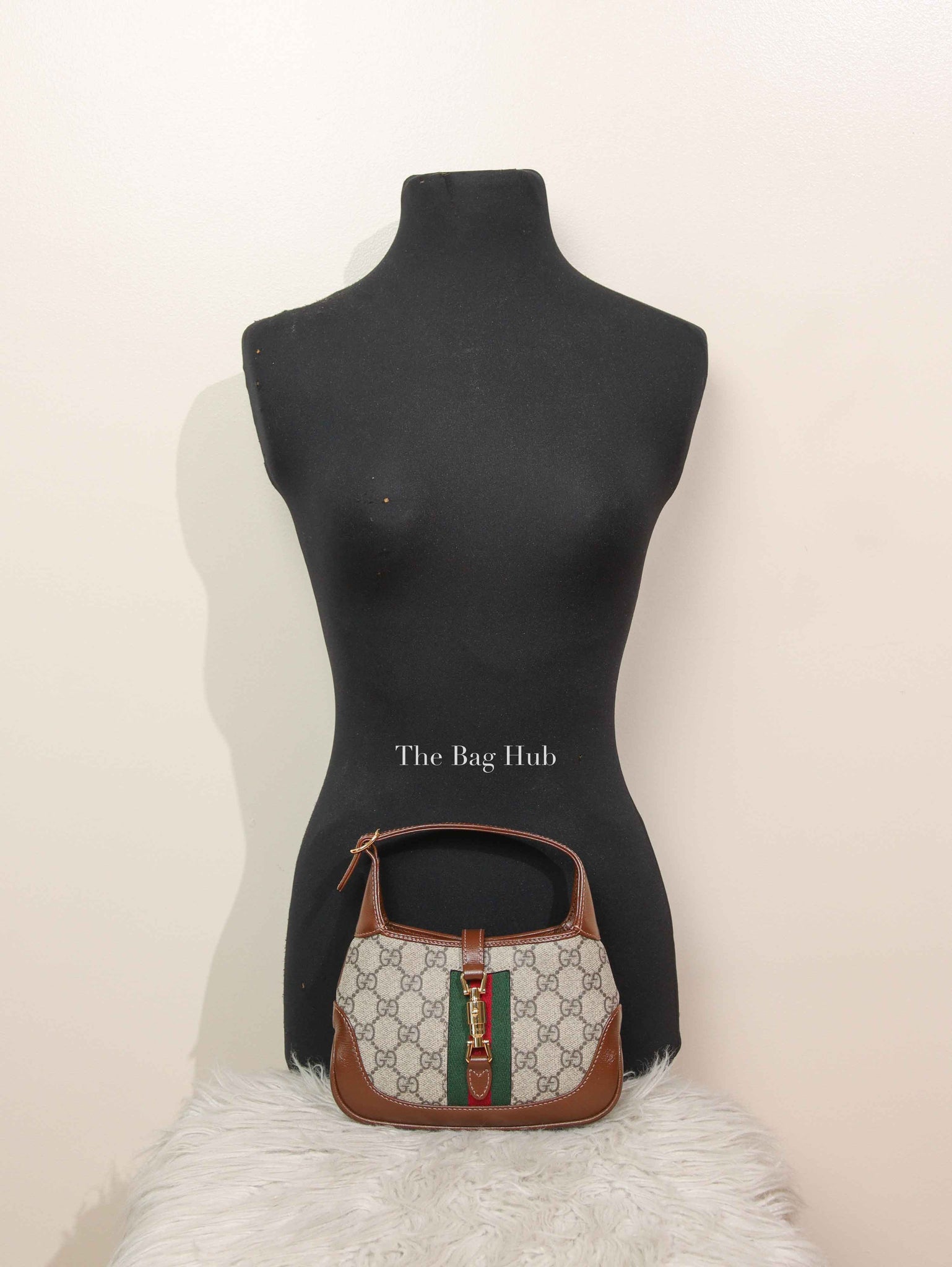 Gucci Brown GG Supreme Canvas Jackie 1961 Mini Bag