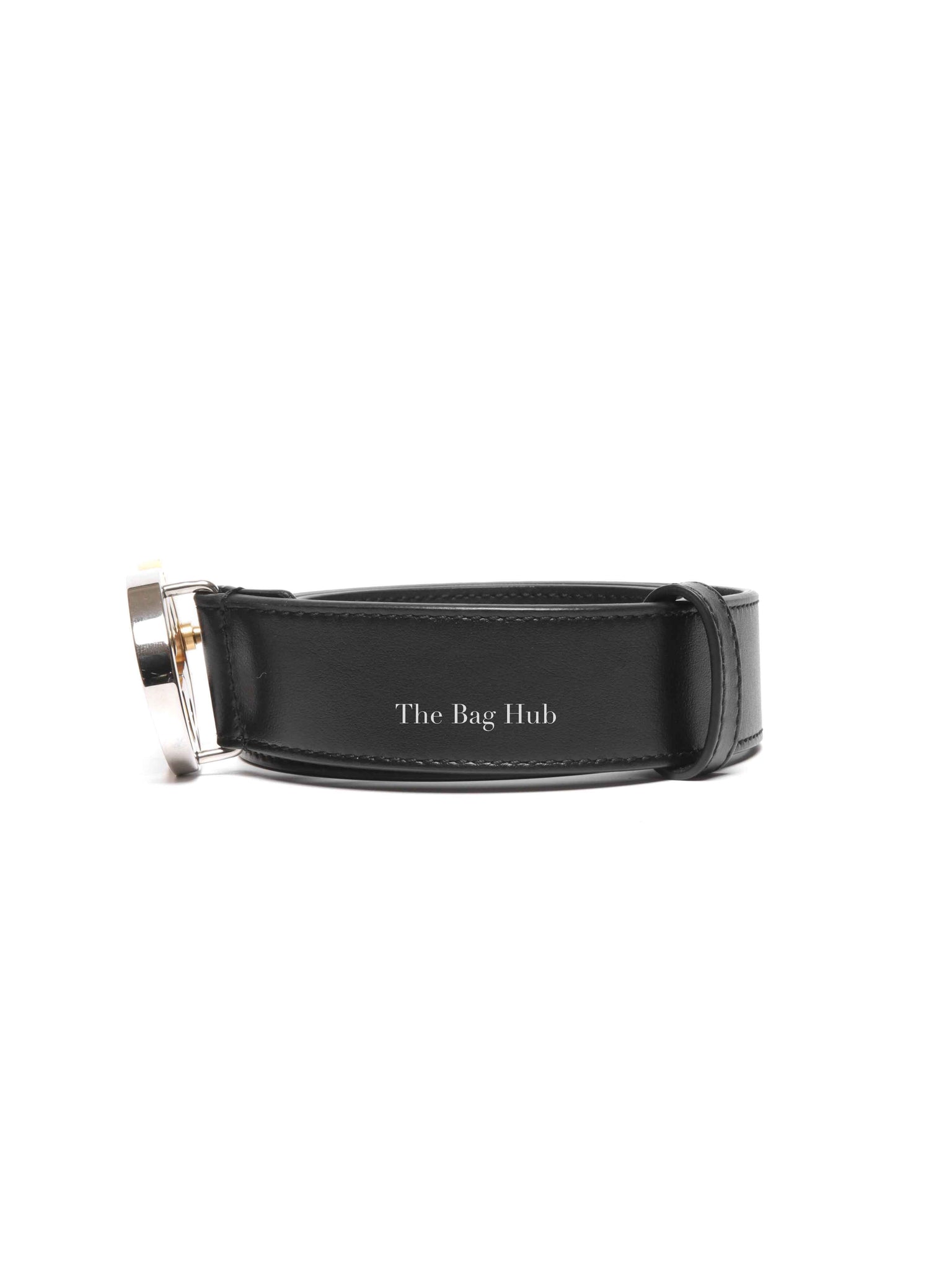 Gucci Black Plutone Calfskin Interlocking G 30mm Belt 80/32