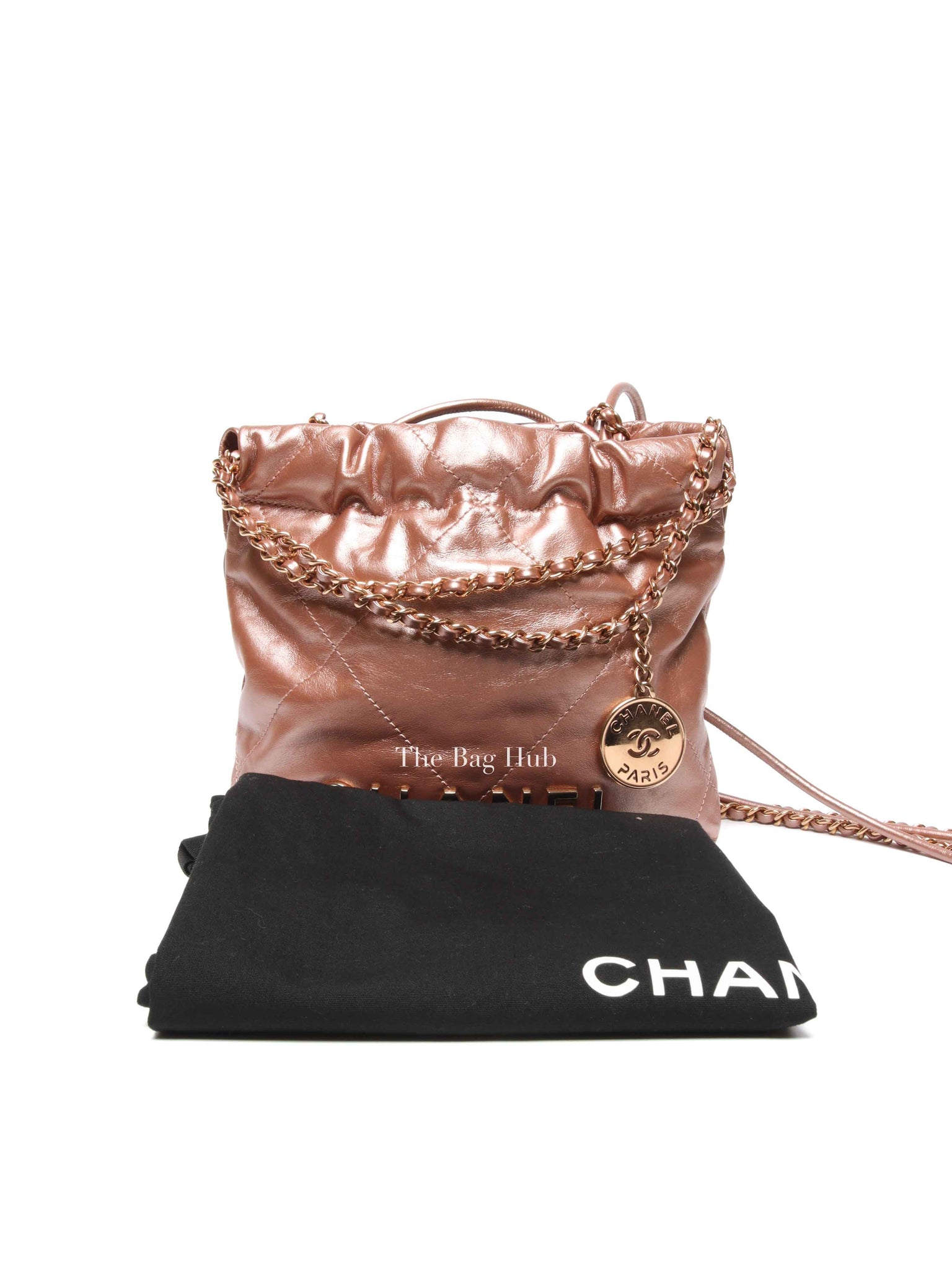 Chanel Metallic Copper Calfskin Quilted Mini C22 Bag