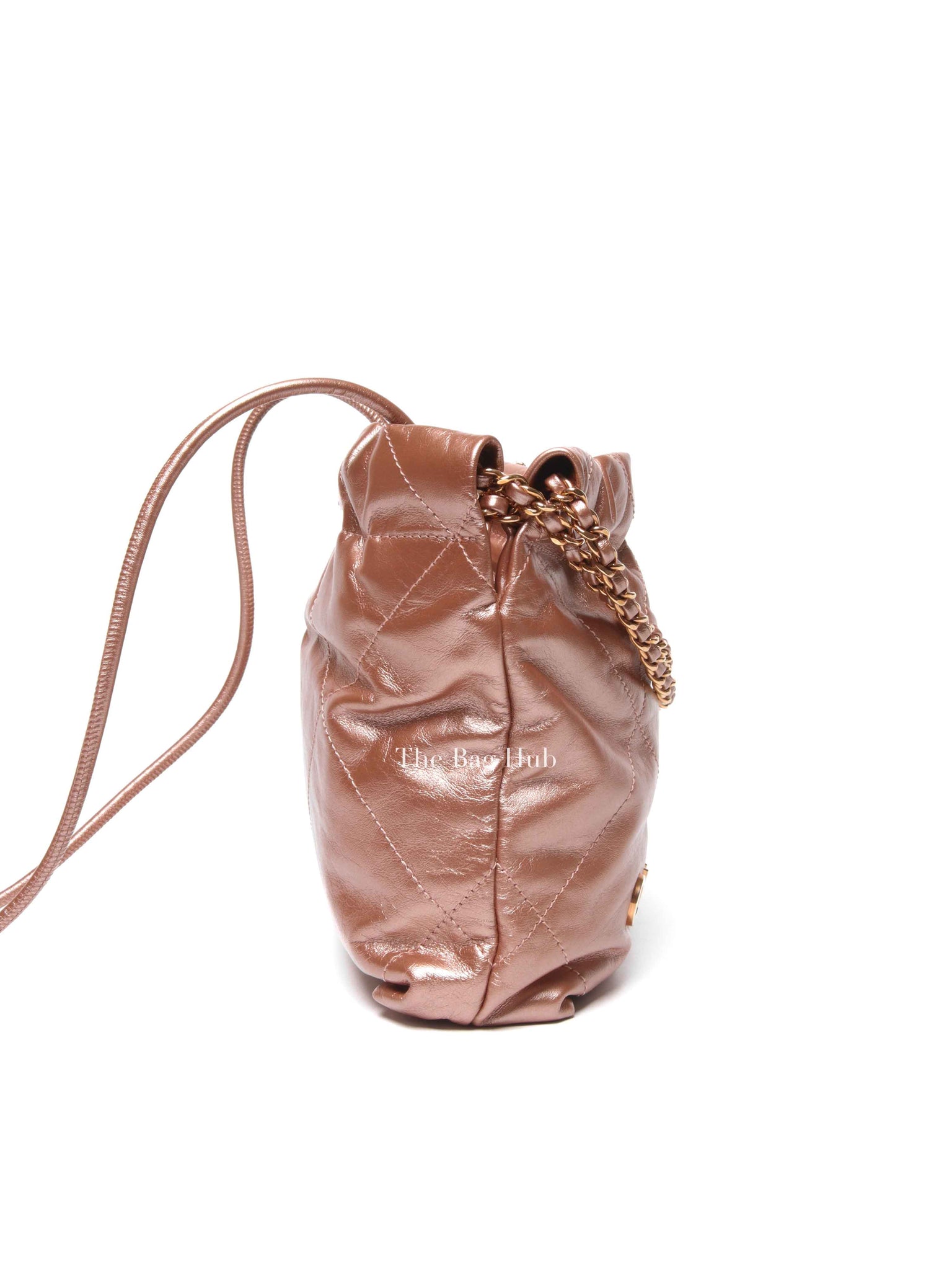 Chanel Metallic Copper Calfskin Quilted Mini C22 Bag
