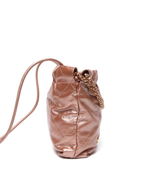 Chanel Metallic Copper Calfskin Quilted Mini C22 Bag