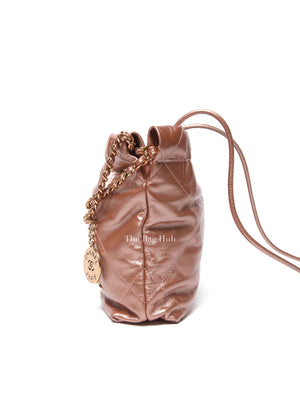 Chanel Metallic Copper Calfskin Quilted Mini C22 Bag