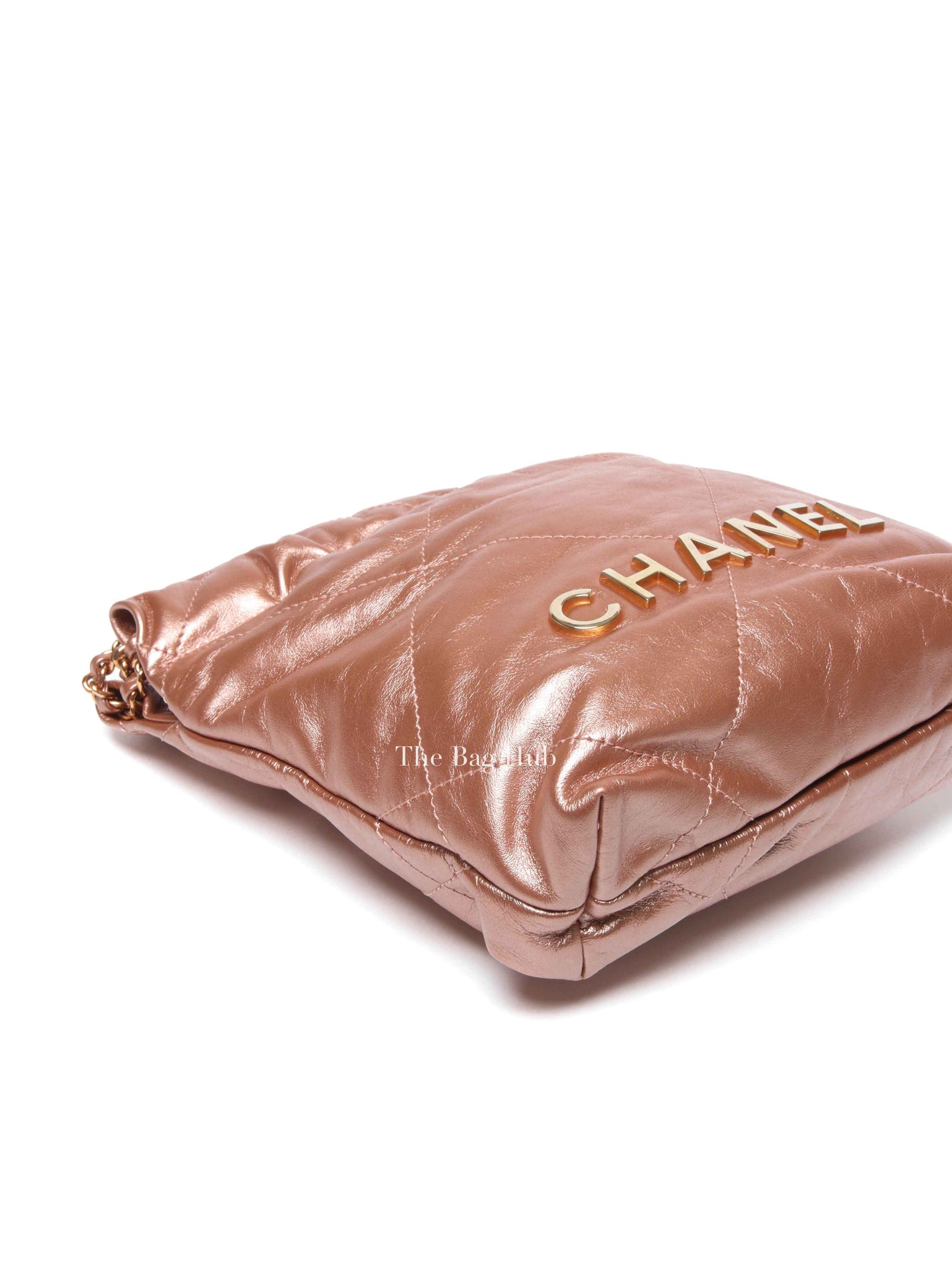 Chanel Metallic Copper Calfskin Quilted Mini C22 Bag