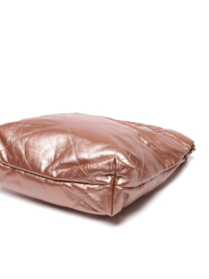 Chanel Metallic Copper Calfskin Quilted Mini C22 Bag